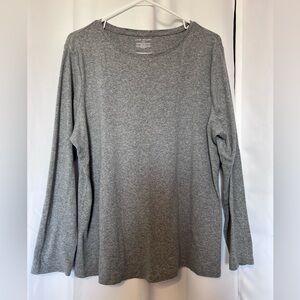 Lane Bryant long sleeve grey t-shirt. Cotton/poly blend.